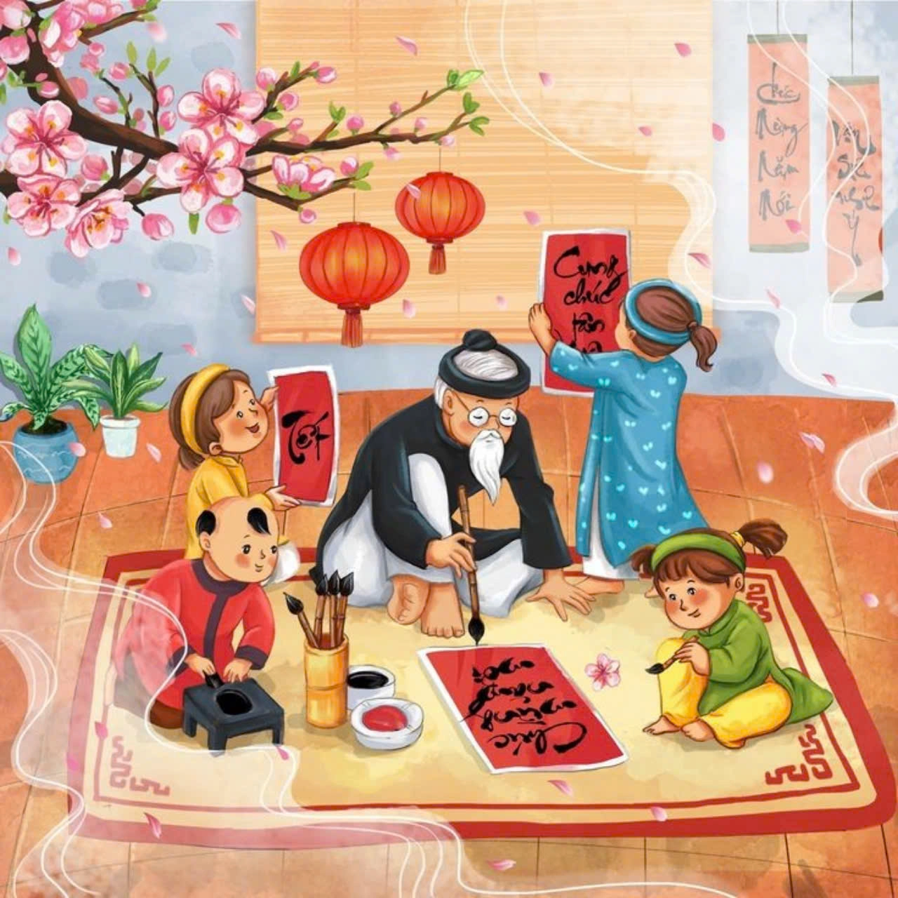 vẽ tranh ngày tết vẽ tranh ngày tết