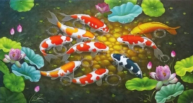 tranh cửu ngư quần hội