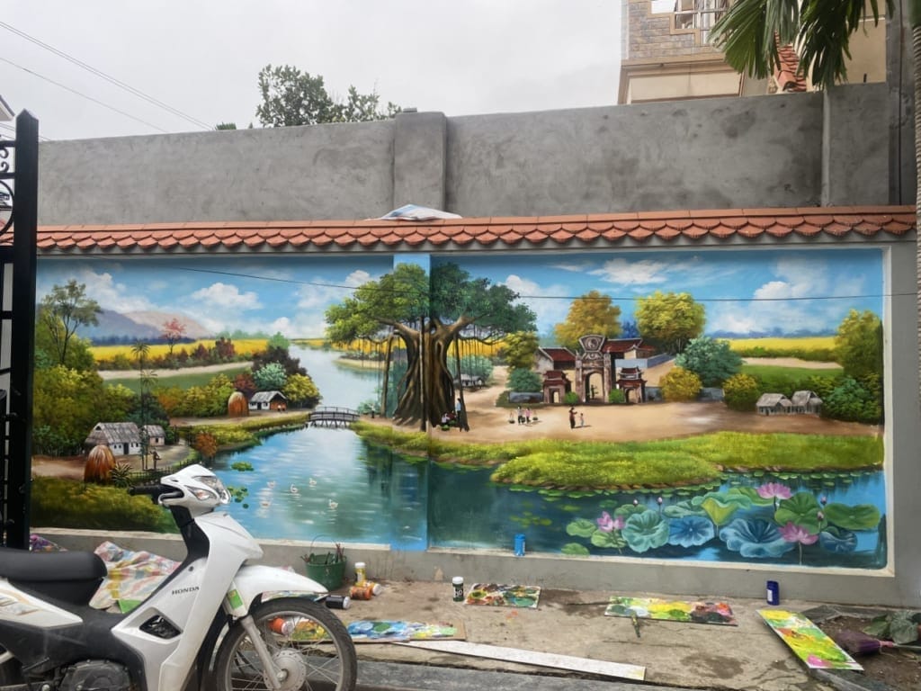 vẽ tranh tường 3d