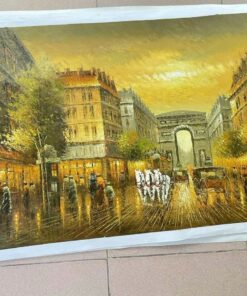 bức tranh sơn dầu pari hoa lệ