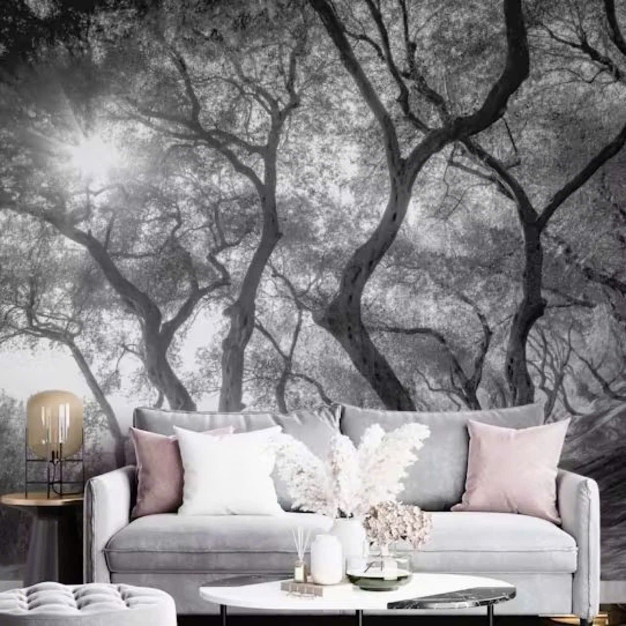 mẫu vẽ tranh tường phòng khách