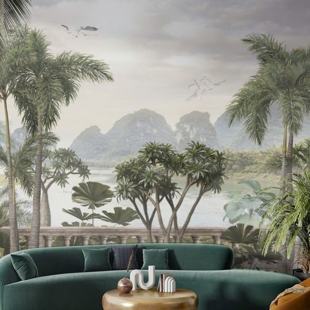 mẫu vẽ tranh tường phòng khách