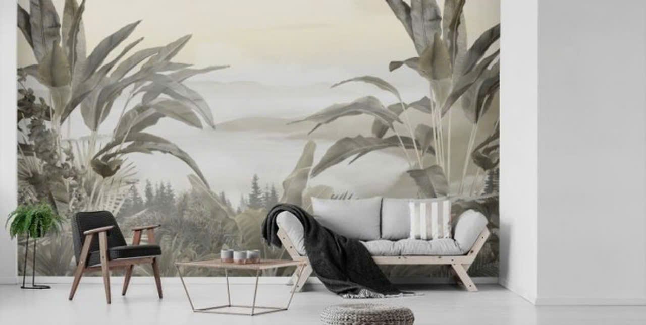 mẫu vẽ tranh tường phòng khách