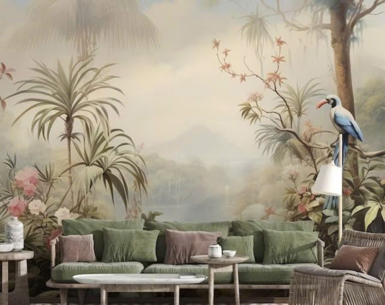 mẫu vẽ tranh tường phòng khách mẫu vẽ tranh tường phòng khách